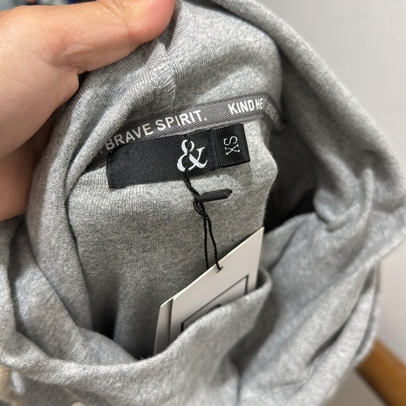 Ampersand Double Hood - Let it Snow - polka dot grey hoodie NWT - Picture 6 of 8